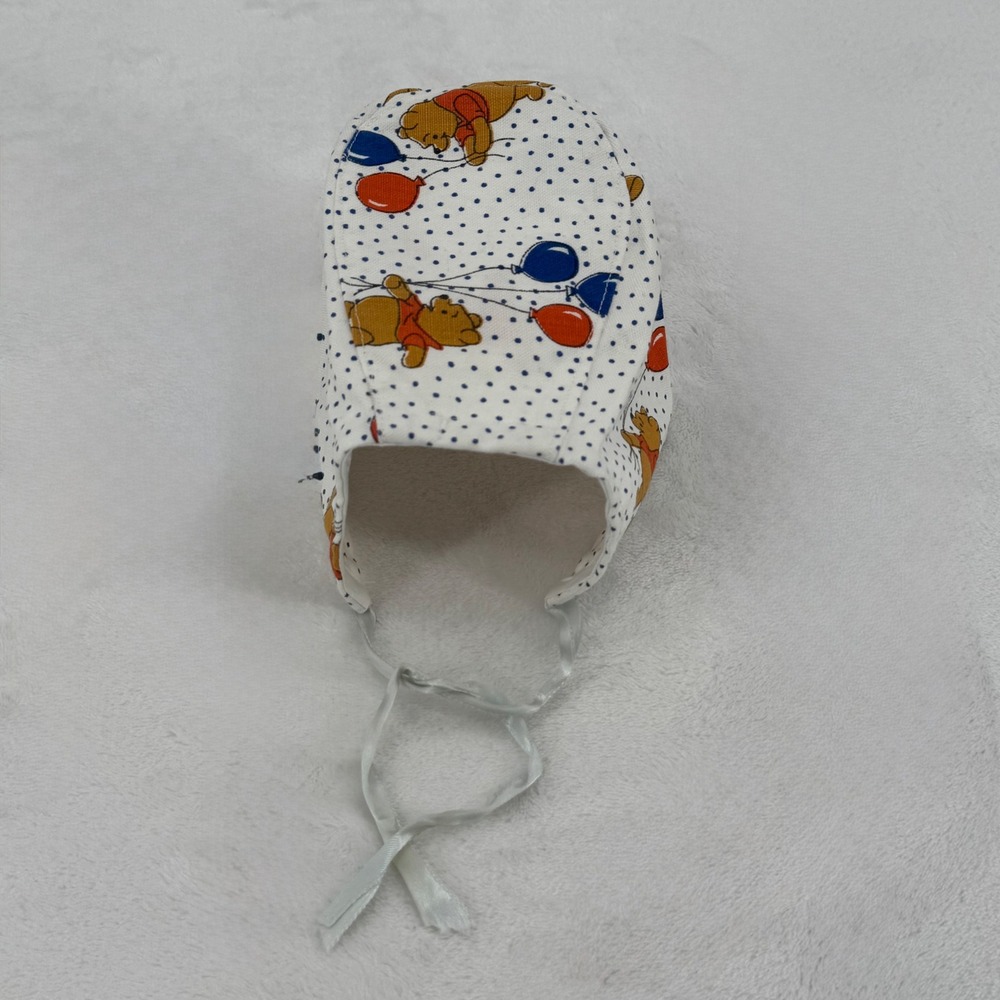 Handmade Classic Disney Winnie the Pooh Baby Bonnet Sun Hat Polka Dot Balloons